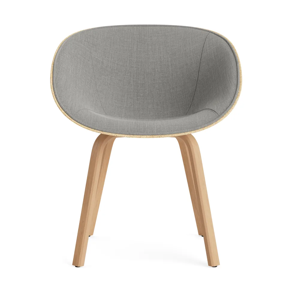 Mat Armchair Armlehnstuhl frontbezogen, Remix 133-hemp-beech Normann Copenhagen