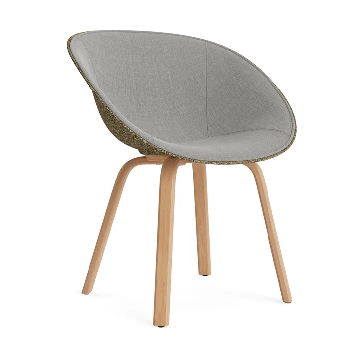 Mat Armchair Armlehnstuhl frontbezogen - Remix 133-seaweed-beech - Normann Copenhagen