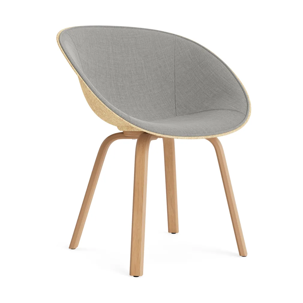 Mat Armchair Armlehnstuhl mit Vorderpolsterung, Remix 133-hemp-beech Normann Copenhagen