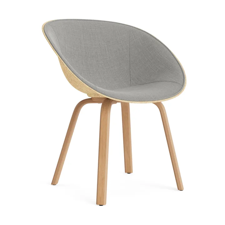 Mat Armchair Armlehnstuhl mit Vorderpolsterung - Remix 133-hemp-beech - Normann Copenhagen