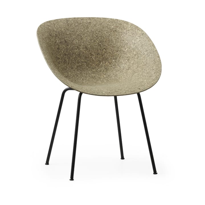 Mat Armchair Sessel - Seaweed-black steel - Normann Copenhagen