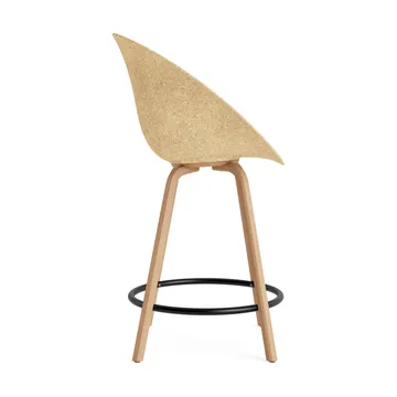 Mat Bar Armchair Armlehnstuhl 65 cm - Hemp-beech-black steel - Normann Copenhagen