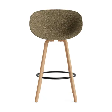Mat Bar Armchair Armlehnstuhl 75 cm - Seaweed-beech-black steel - Normann Copenhagen