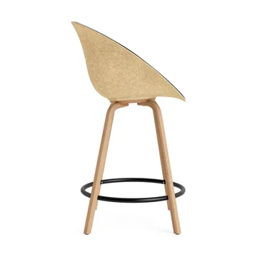 Mat Bar Armchair Armlehnstuhl frontbezogen 65 cm - Ultra 41599-hemp-beech-black steel - Normann Copenhagen
