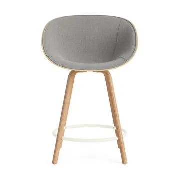 Mat Bar Armchair Armlehnstuhl mit Vorderpolsterung, 65 cm - Remix 133-hemp-beech-cream steel - Normann Copenhagen