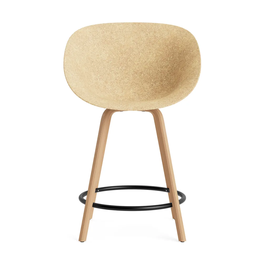 Mat Bar Armchair Barhocker 65 cm, Hemp-beech-black steel Normann Copenhagen
