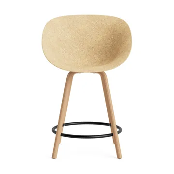Mat Bar Armchair Barhocker 65 cm - Hemp-beech-black steel - Normann Copenhagen