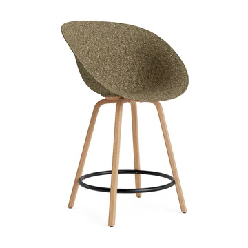 Mat Bar Armchair Barhocker 65 cm - Seaweed-beech-black steel - Normann Copenhagen
