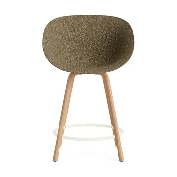 Mat Bar Armchair Barhocker 65 cm - Seaweed-beech-cream steel - Normann Copenhagen