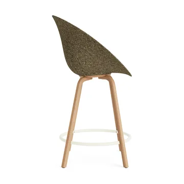 Mat Bar Armchair Barhocker 65 cm - Seaweed-beech-cream steel - Normann Copenhagen