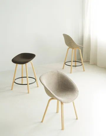 Mat Bar Chair Barhocker 65 cm - Hemp-beech-black steel - Normann Copenhagen