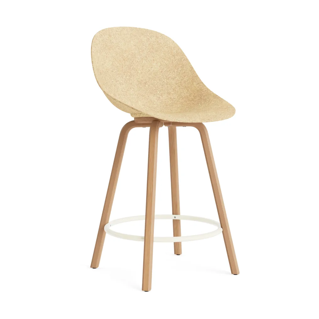 Mat Bar Chair Barhocker 65 cm, Hemp-beech-cream steel Normann Copenhagen