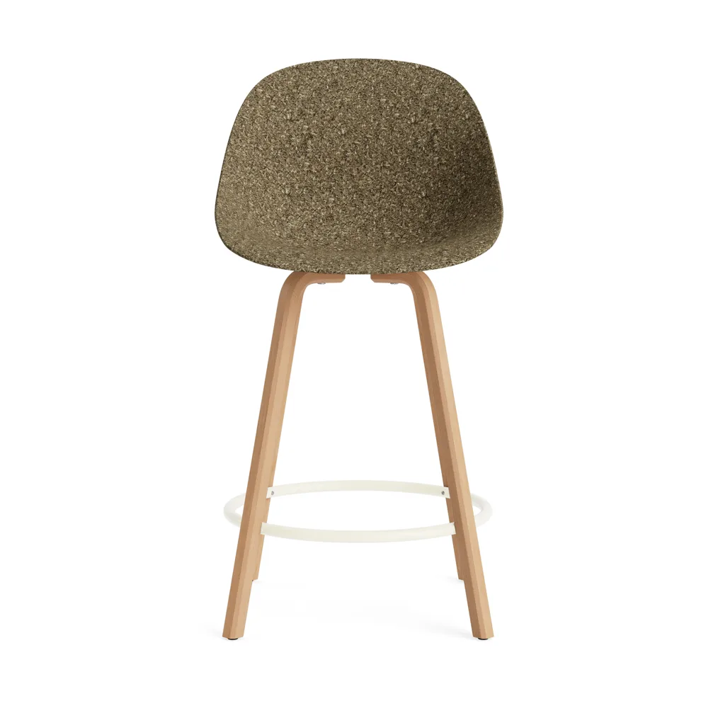 Mat Bar Chair Barhocker 65 cm, Seaweed-beech-cream steel Normann Copenhagen