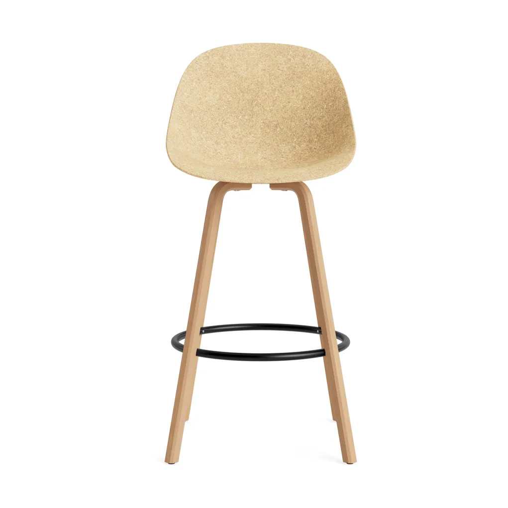 Mat Bar Chair Barhocker 75 cm, Hemp-beech-black steel Normann Copenhagen