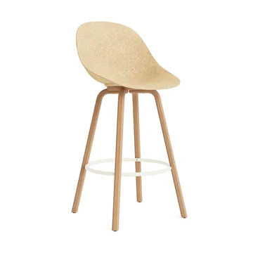 Mat Bar Chair Barhocker 75 cm - Hemp-beech-cream steel - Normann Copenhagen