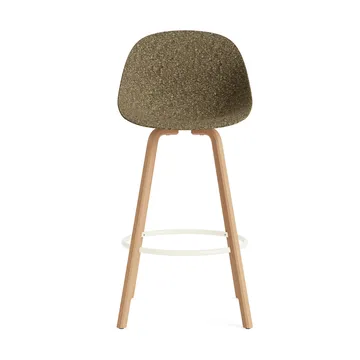 Mat Bar Chair Barhocker 75 cm - Seaweed-beech-cream steel - Normann Copenhagen