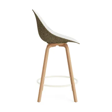 Mat Bar Chair Barhocker frontbezogen 65 cm - Hallingdal 110-seaweed-beech-cream steel - Normann Copenhagen