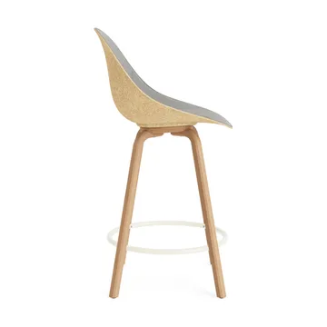 Mat Bar Chair Barhocker frontbezogen 65 cm - Remix 133-hemp-beech-cream steel - Normann Copenhagen