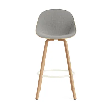 Mat Bar Chair Barhocker frontbezogen 75 cm - Remix 133-hemp-beech-cream steel - Normann Copenhagen