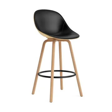 Mat Bar Chair Barhocker frontbezogen 75 cm - Ultra 41599-hemp-beech-black steel - Normann Copenhagen