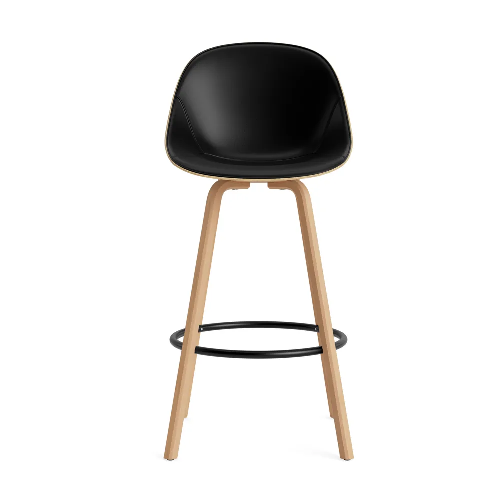 Mat Bar Chair Barhocker frontbezogen 75 cm, Ultra 41599-hemp-beech-black steel Normann Copenhagen