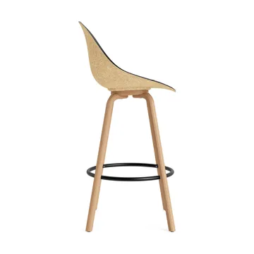 Mat Bar Chair Barhocker frontbezogen 75 cm - Ultra 41599-hemp-beech-black steel - Normann Copenhagen