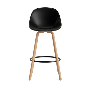 Mat Bar Chair Barhocker frontbezogen 75 cm - Ultra 41599-seaweed-buche-schwarzstahl - Normann Copenhagen