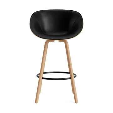 Mat Barhocker mit Vorderpolsterung, 75 cm - Ultra 41599-hemp-beech-black steel - Normann Copenhagen