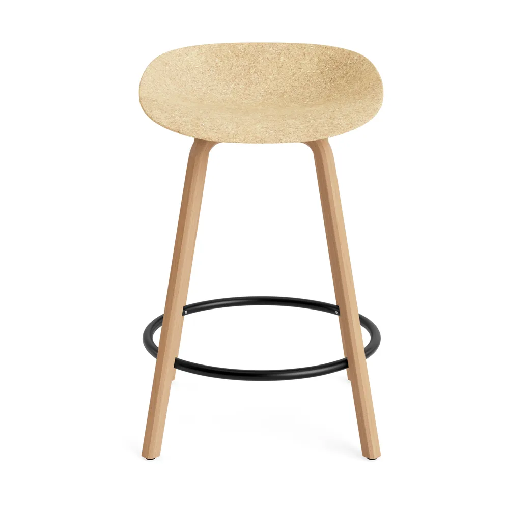 Mat Barstool Barhocker 65 cm, Hemp-beech-black steel Normann Copenhagen