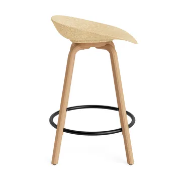 Mat Barstool Barhocker 65 cm - Hemp-beech-black steel - Normann Copenhagen