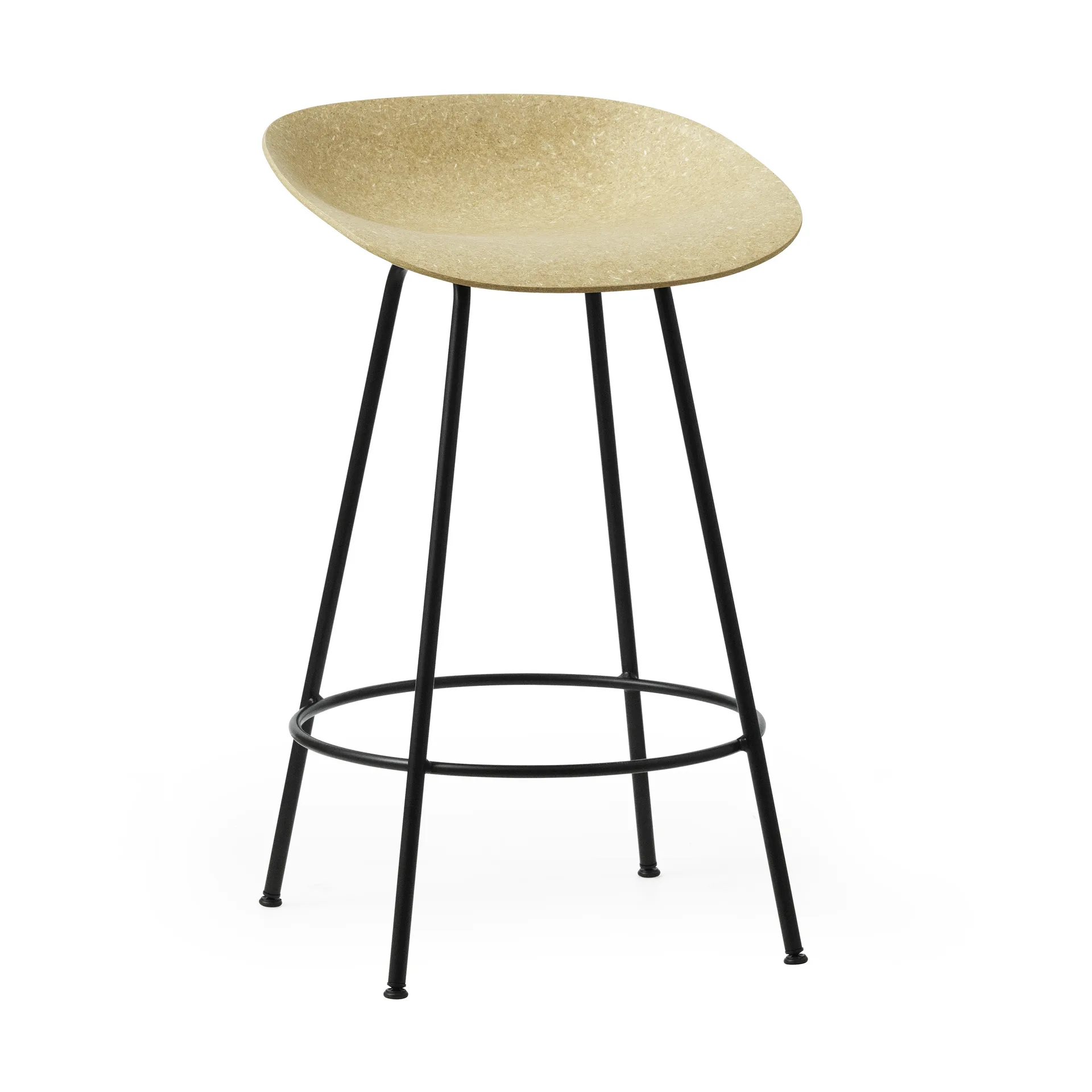Mat Barstool Barhocker 65 cm, Hemp-black steel Normann Copenhagen