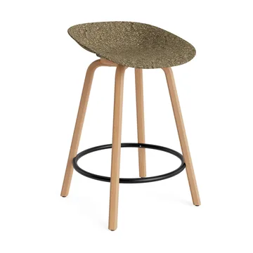 Mat Barstool Barhocker 65 cm - Seaweed-beech-black steel - Normann Copenhagen