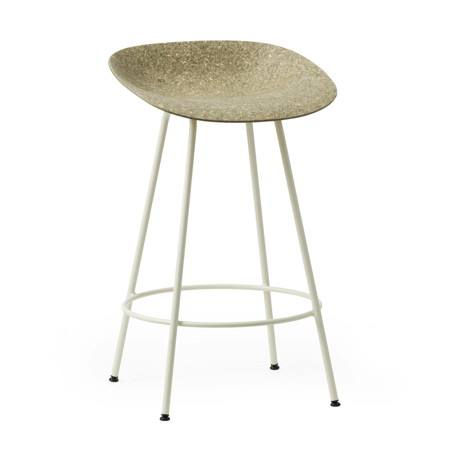 Mat Barstool Barhocker 65 cm, Seaweed-cream steel Normann Copenhagen