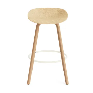 Mat Barstool Barhocker 75 cm - Hemp-beech-cream steel - Normann Copenhagen