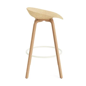 Mat Barstool Barhocker 75 cm - Hemp-beech-cream steel - Normann Copenhagen