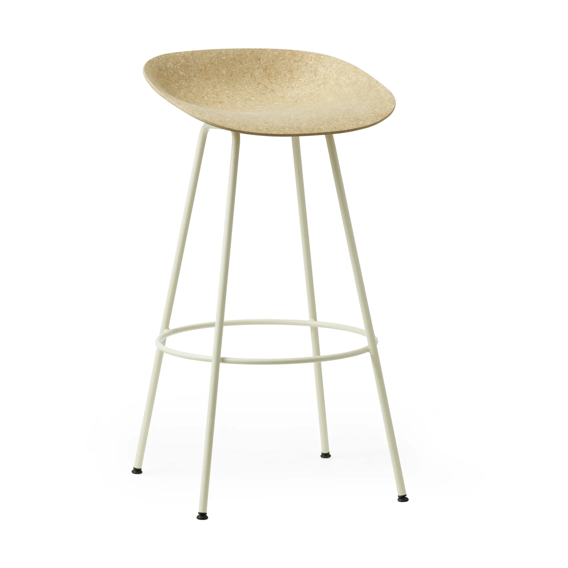 Mat Barstool Barhocker 75 cm, Hemp-cream steel Normann Copenhagen