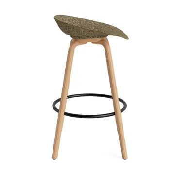 Mat Barstool Barhocker 75 cm - Seaweed-beech-black steel - Normann Copenhagen