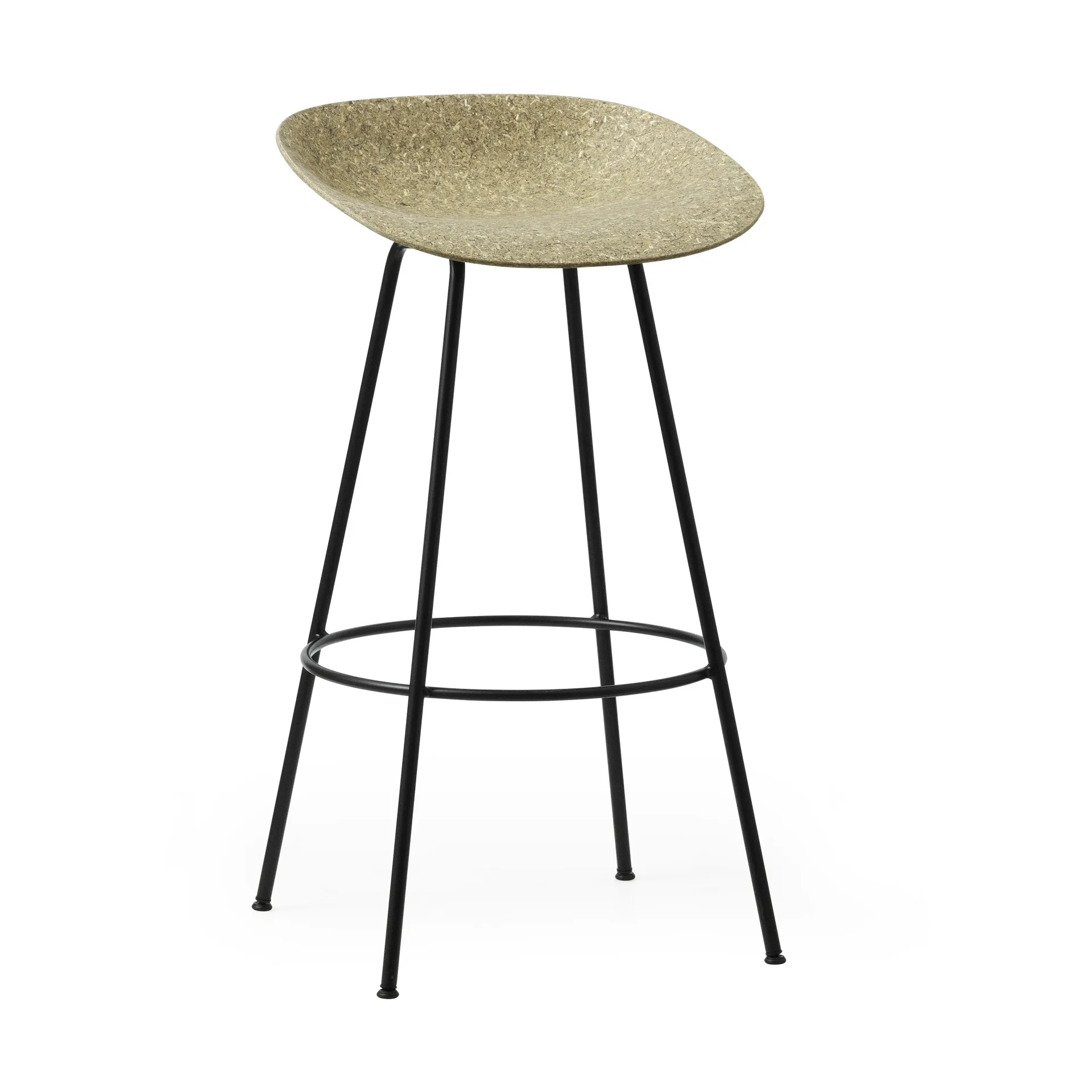 Mat Barstool Barhocker 75 cm, Seaweed-black steel Normann Copenhagen