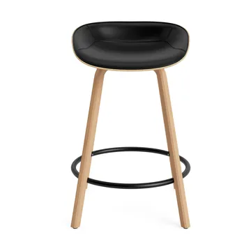 Mat Barstool Barhocker frontbezogen 65 cm - Ultra 41599-hemp-beech-black steel - Normann Copenhagen