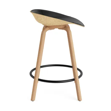 Mat Barstool Barhocker frontbezogen 65 cm - Ultra 41599-hemp-beech-black steel - Normann Copenhagen