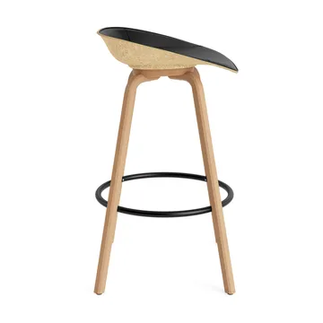 Mat Barstool Barhocker frontbezogen 75 cm - Ultra 41599-hemp-beech-black steel - Normann Copenhagen