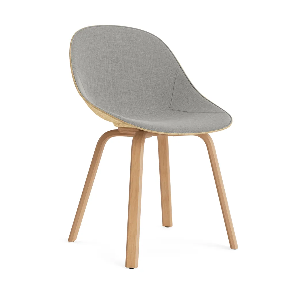 Mat Chair Stuhl frontbezogen, Remix 133-hemp-beech Normann Copenhagen