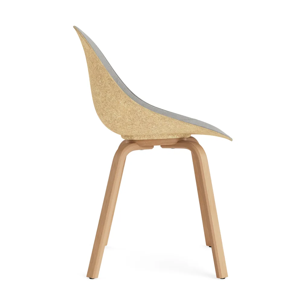 Mat Chair Stuhl mit Vorderpolsterung, Remix 133-hemp-beech Normann Copenhagen