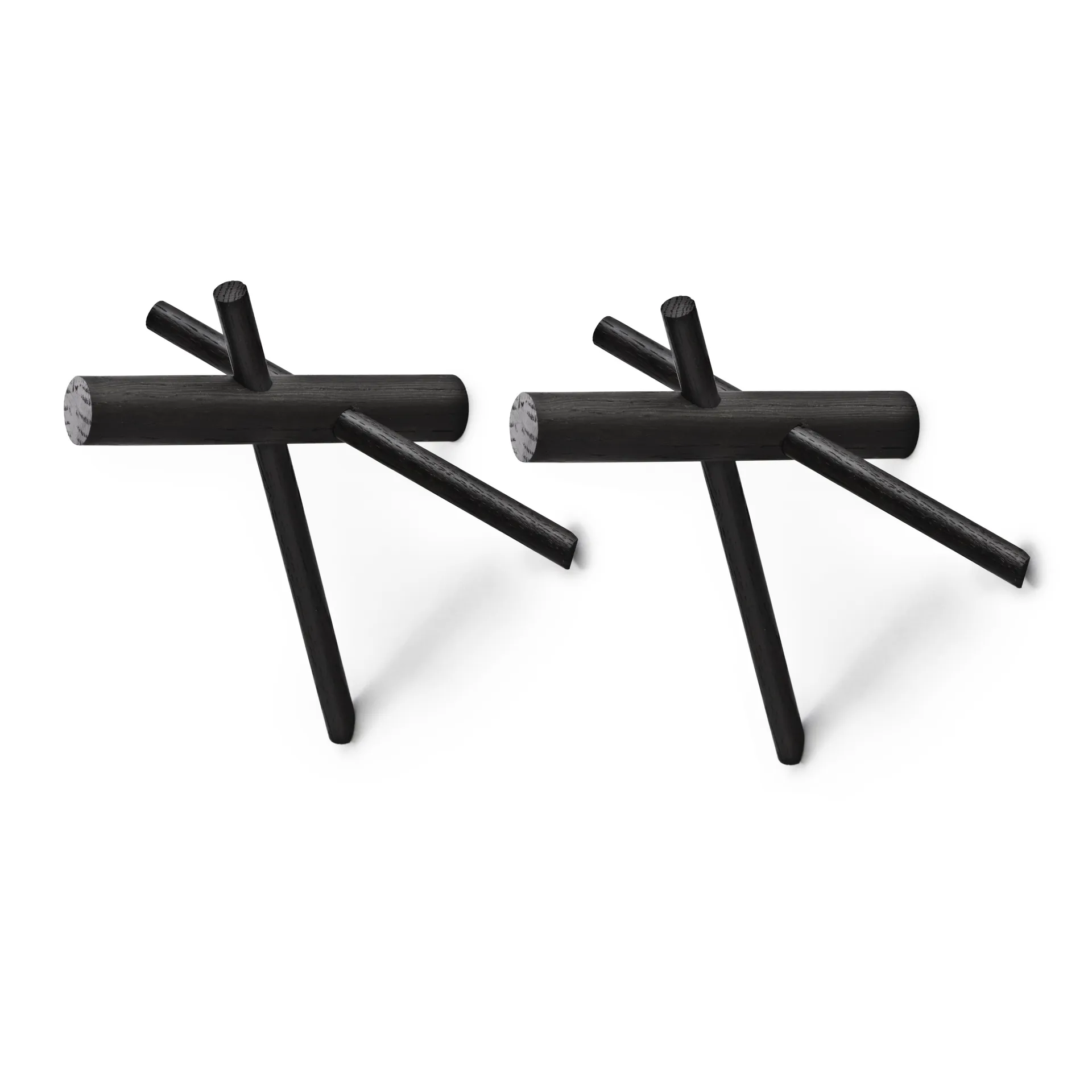 Normann Sticks Garderobe, Schwarz 2er Pack Normann Copenhagen