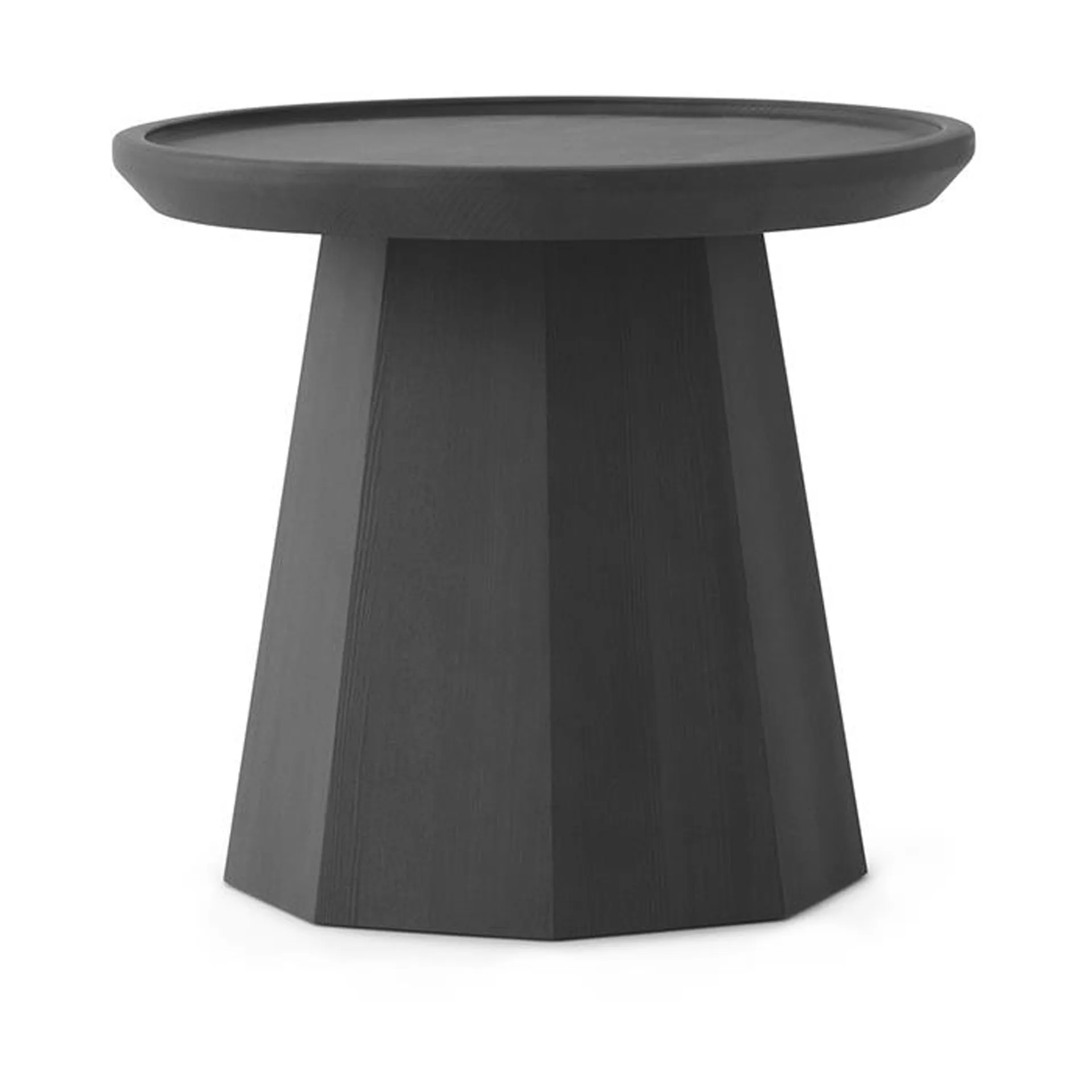 Pine table small Beistelltisch Ø45cm H:40,6cm, Dark Grey Normann Copenhagen