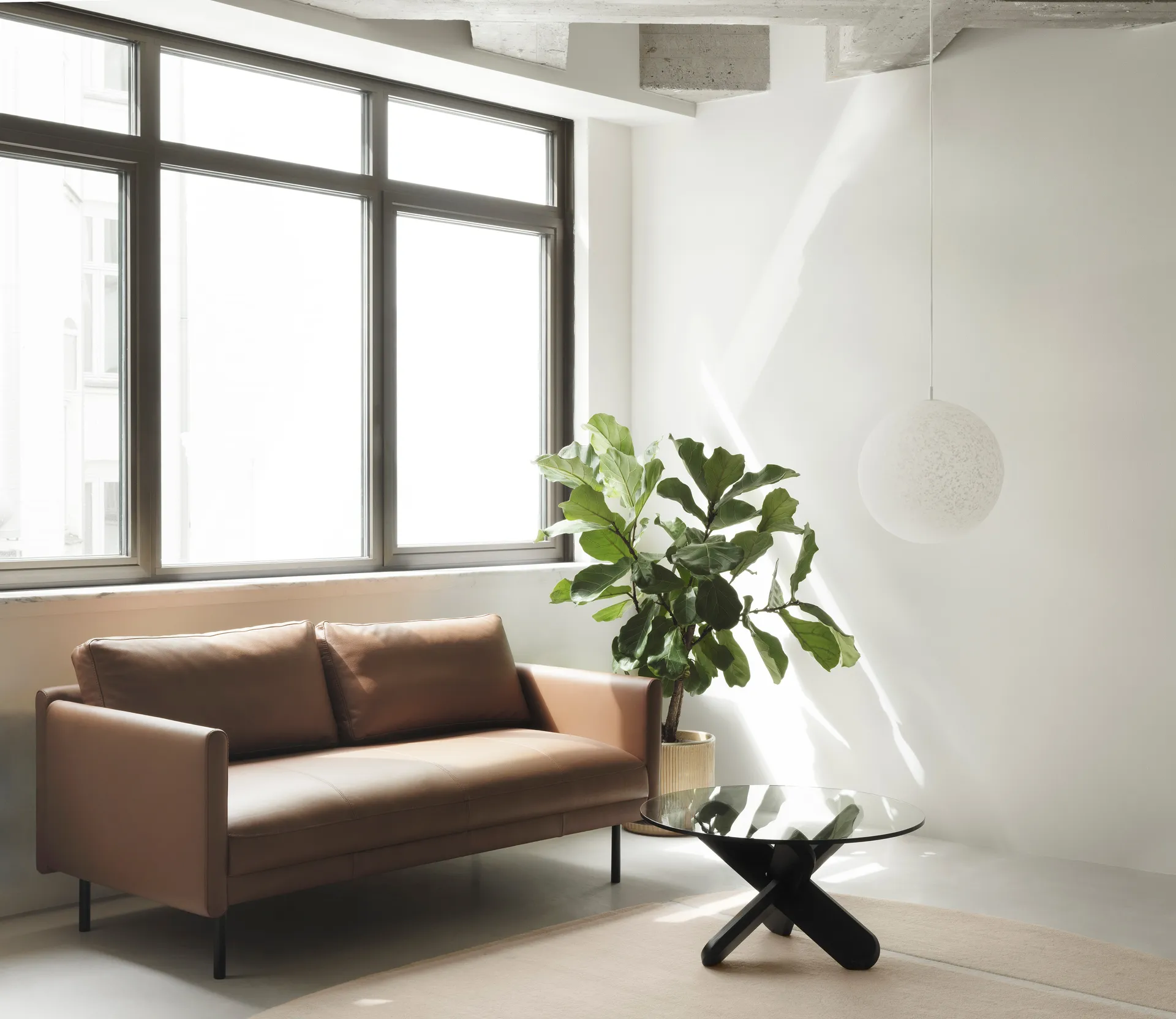 Rar 2-Sitzer Sofa, Omaha leather cognac Normann Copenhagen