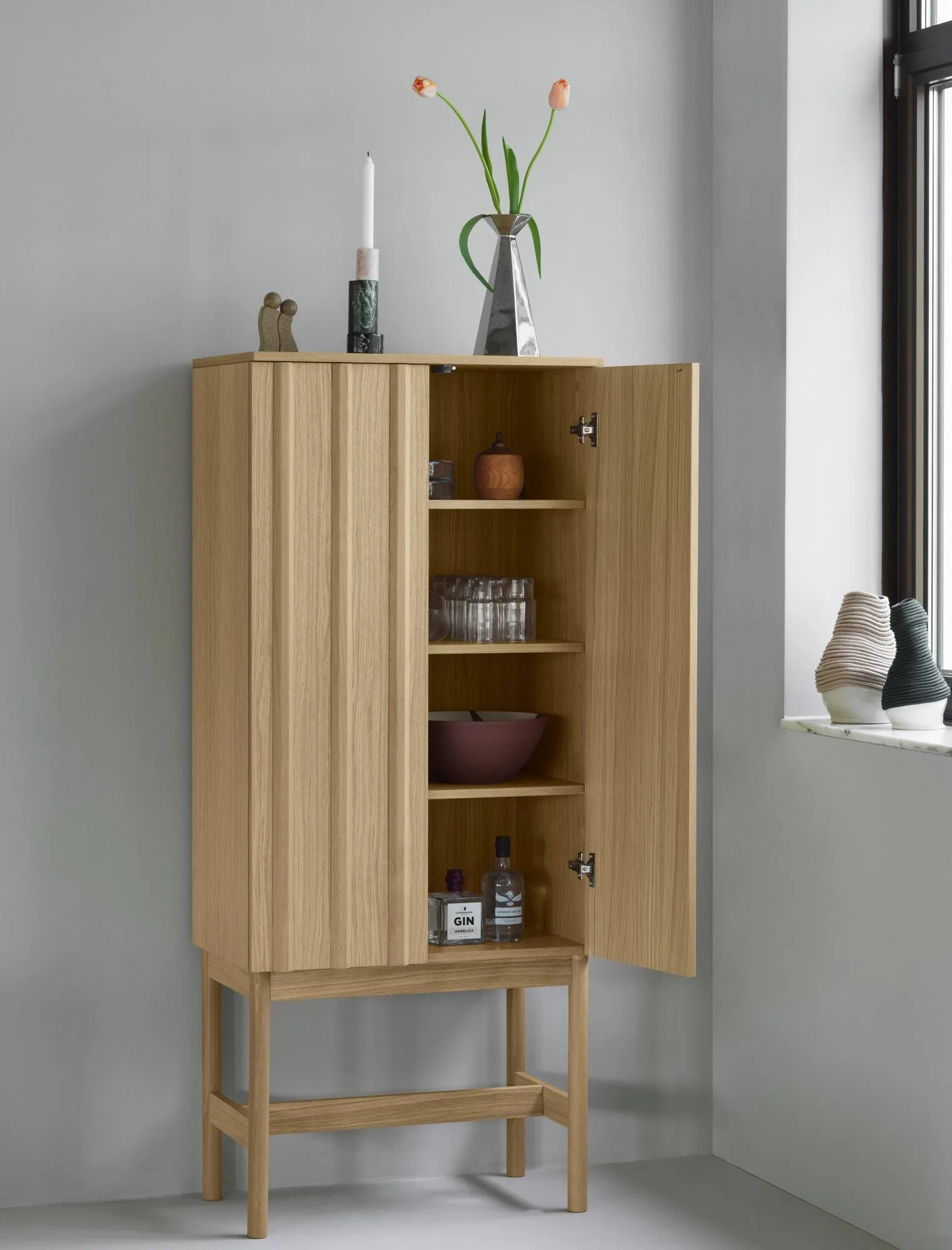 Rib Schrank, Eiche, 166,5x70x43 cm Normann Copenhagen