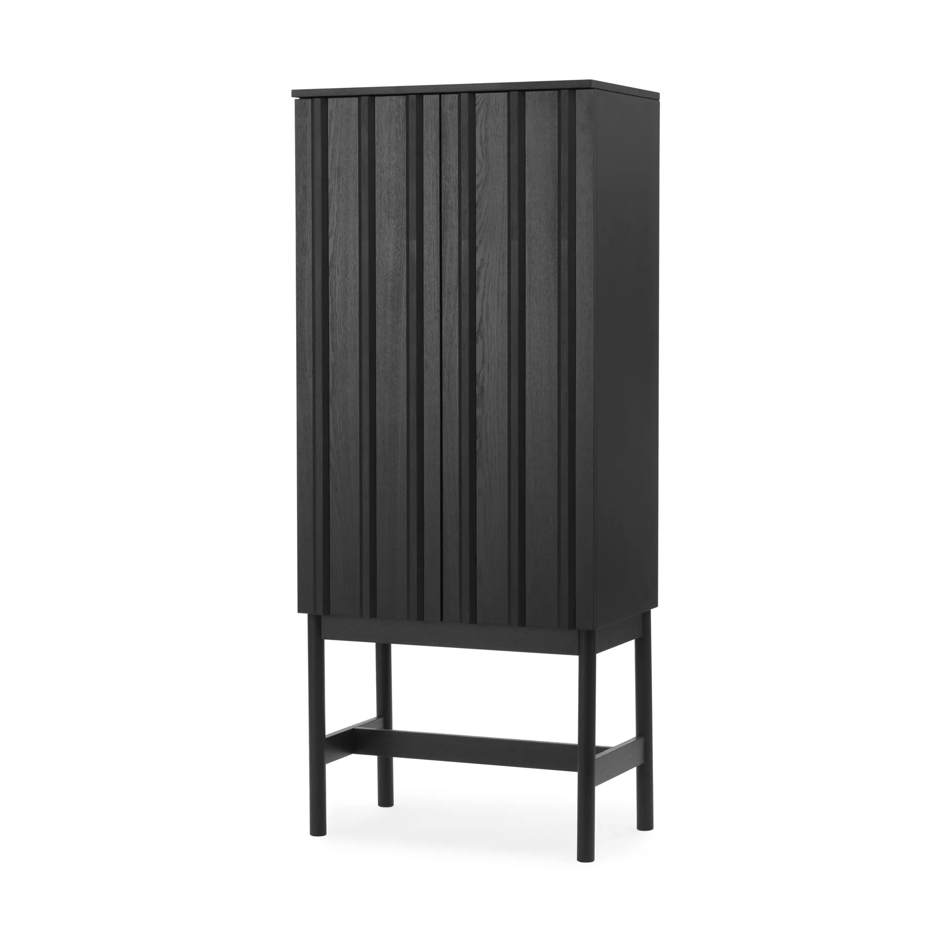 Rib Schrank, Soft Black, 166,5x70x43 cm Normann Copenhagen