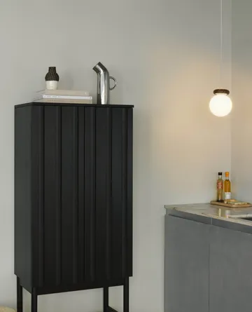 Rib Schrank - Soft Black, 166,5x70x43 cm - Normann Copenhagen