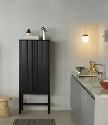 Rib Schrank - Soft Black, 166,5x70x43 cm - Normann Copenhagen
